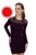 Bluzka damska plus size z tiulem i koronką Eldar Prunella czerwona – ujęcie 6