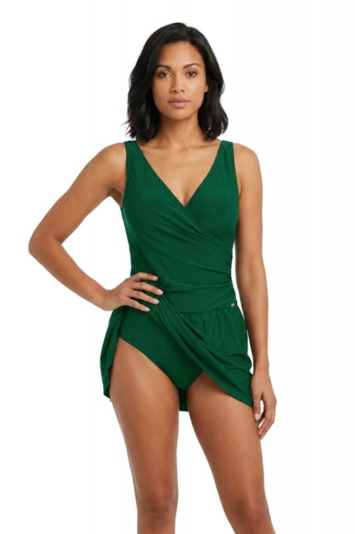 Tankini z usztywnianymi miseczkami Self Ajaccio 5 1069V3AC5 7I zielone – ujęcie 3