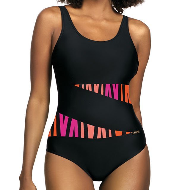 Jednoczęściowy sportowy strój kąpielowy push-up Self Fashion Sport S36 20 czarny – ujęcie 2