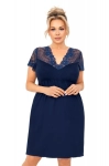 Wiskozowa koszula nocna plus size Donna Livia granatowa