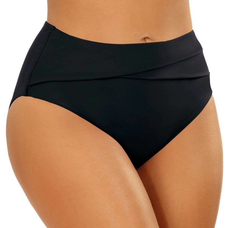 Figi kąpielowe z podwyższonym stanem Self Lady9 czarne – ujęcie 2