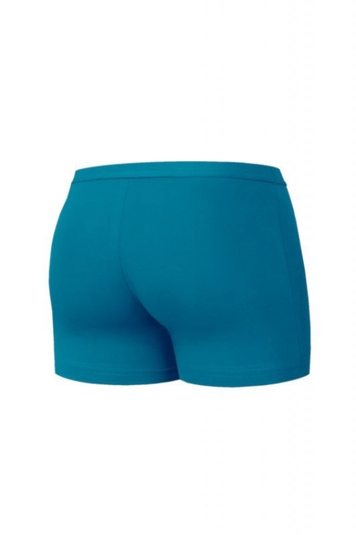 Bokserki męskie z krótszą nogawką Cornette Authentic Mini 223 turkusowe – ujęcie 3