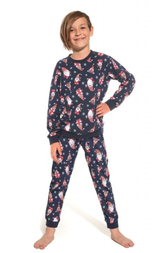 Piżama chłopięca bawełniana Cornette Gnomes3 264/140 Kids jeansowa