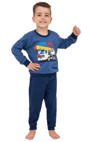Piżama chłopięca z długim rękawem Cornette Kids Work Zone 478/162