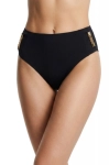 Figi kąpielowe z wyższym stanem Self Luxelle LADY12XE 19 czarne