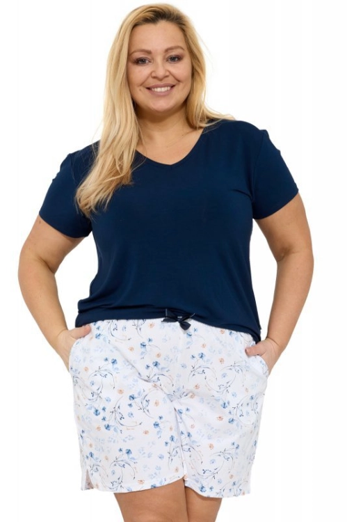 Piżama damska z krótkimi spodenkami Cornette Katherine 878/349 granatowa – ujęcie 5