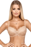 Biustonosz push-up z koronką Paripari Katia beżowy