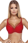 Biustonosz push-up z formowanymi miseczkami Paripari Ellie czerwony
