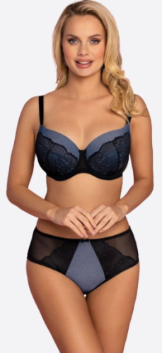Biustonosz usztywniany VENA VB-438 czarny+jeans