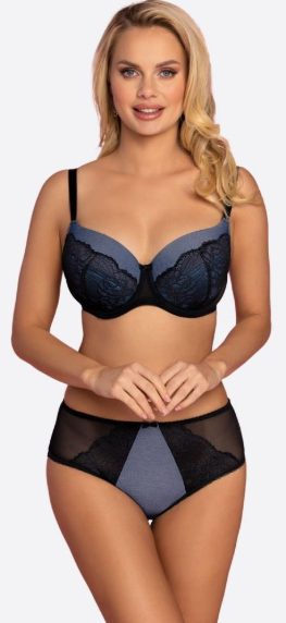 Biustonosz usztywniany VENA VB-438 czarny+jeans