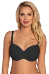 Biustonosz usztywniany z haftem Vena VB-65 czarny