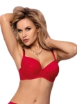 Biustonosz push-up z wyjmowanymi wkładkami Vena VB-1118 czerwony