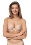 Biustonosz push-up gładki Mefemi Nipplex Lili beżowy
