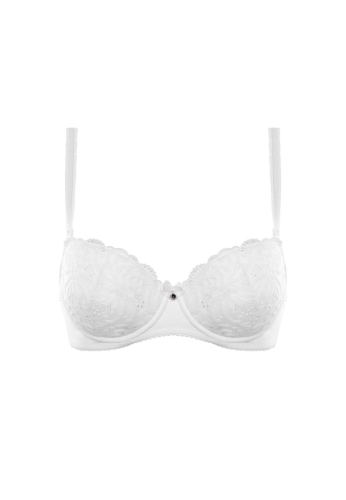 Biustonosz push-up z haftem Mefemi Nipplex Tamara biały – ujęcie 2