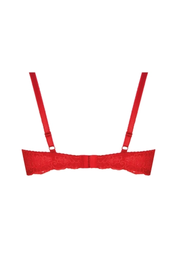 Biustonosz push-up koronkowy Mefemi Nipplex Claudia czerwony – ujęcie 2