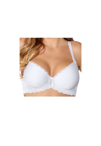 Biustonosz push-up gładki Mefemi Nipplex Patricia II biały – ujęcie 2