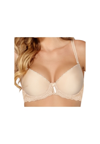 Biustonosz push-up gładki Mefemi Nipplex Patricia II beżowy – ujęcie 2
