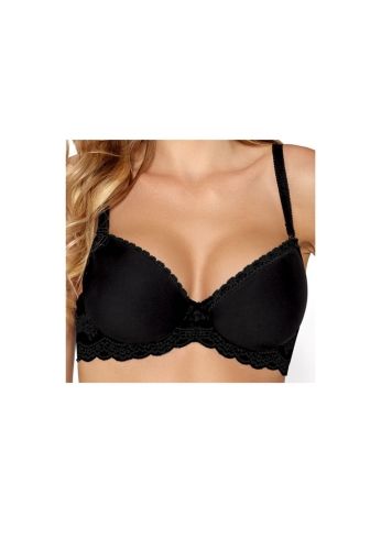 Biustonosz push-up gładki Mefemi Nipplex Patricia II czarny – ujęcie 2