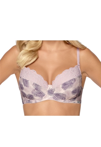 Biustonosz push-up gładki Mefemi Nipplex Rachel fioletowy – ujęcie 2