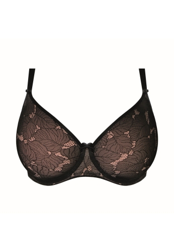 Biustonosz minimizer koronkowy Mefemi Nipplex Amanda czarny-beż – ujęcie 2