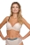 Biustonosz push-up koronkowy Mefemi Nipplex Eleni cappuccino