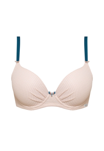 Biustonosz push-up koronkowy Mefemi Nipplex Eleni cappuccino – ujęcie 2