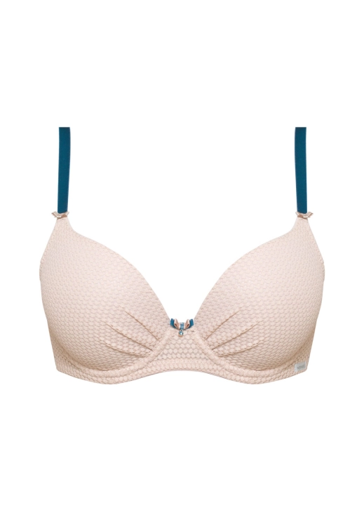 Biustonosz push-up koronkowy Mefemi Nipplex Eleni cappuccino – ujęcie 2