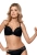 Biustonosz push-up koronkowy Mefemi Nipplex Bianca czarny