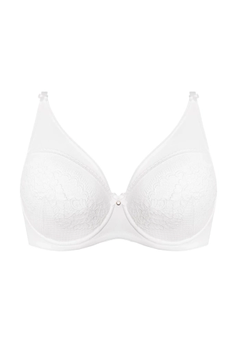 Biustonosz push-up koronkowy Mefemi Nipplex Casilda mleczny – ujęcie 2