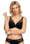 Biustonosz push-up koronkowy Mefemi Nipplex Casilda czarny