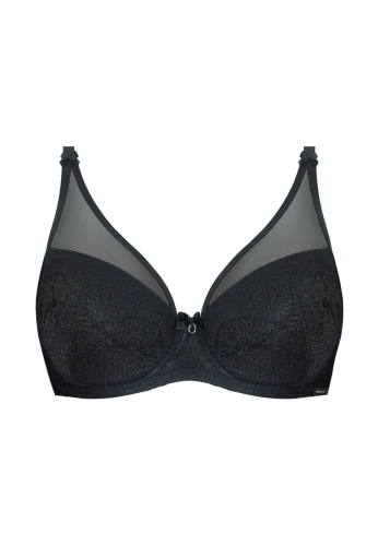 Biustonosz push-up koronkowy Mefemi Nipplex Casilda czarny – ujęcie 2