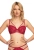 Biustonosz push-up koronkowy Mefemi Nipplex Casilda czerwony