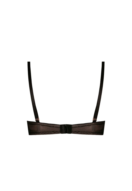 Biustonosz push-up koronkowy Mefemi Nipplex Victoria czarny-beż – ujęcie 2