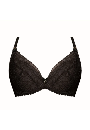 Biustonosz push-up koronkowy Mefemi Nipplex Elisabeth czarny – ujęcie 2
