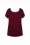 Bluzka wiskozowa gładka Mefemi Nipplex Margot burgund – ujęcie 2