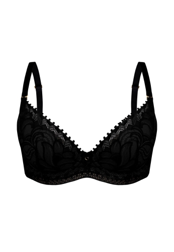 Biustonosz push-up koronkowy Mefemi Nipplex Roberta czarny – ujęcie 2