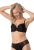 Biustonosz push-up z haftem Mefemi Nipplex Roxane czarny