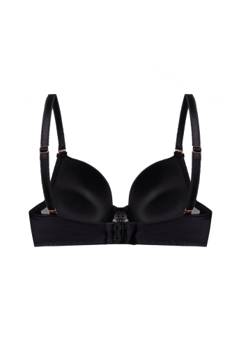 Biustonosz push-up z haftem Mefemi Nipplex Roxane czarny – ujęcie 2