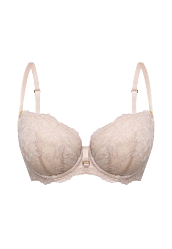 Biustonosz push-up koronkowy Mefemi Nipplex Sephora cappuccino – ujęcie 2