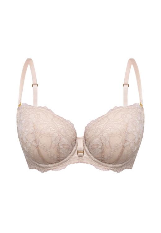 Biustonosz push-up koronkowy Mefemi Nipplex Sephora cappuccino – ujęcie 2