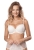 Biustonosz push-up z haftem Mefemi Nipplex Dalia mleczny