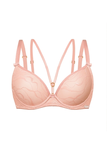 Biustonosz push-up Mefemi Nipplex Adria łososiowy – ujęcie 2