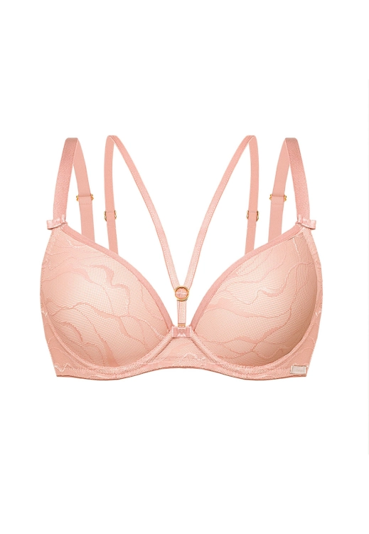 Biustonosz push-up Mefemi Nipplex Adria łososiowy – ujęcie 2