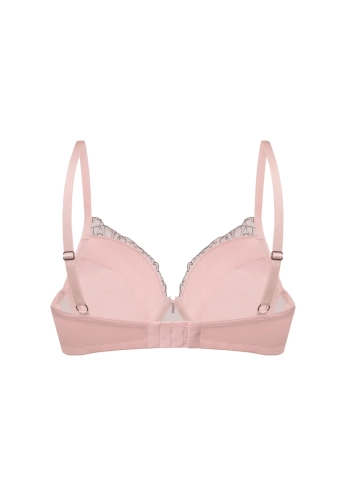 Biustonosz push-up z haftem Mefemi Nipplex Andrea różowy – ujęcie 2