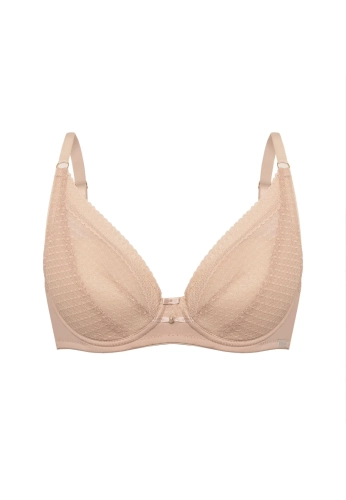 Biustonosz push-up koronkowy Mefemi Nipplex Angela beżowy – ujęcie 2