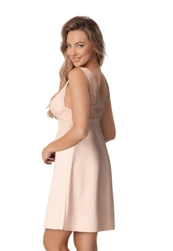 Koszulka wiskozowa Mefemi Nipplex Desire cappuccino – ujęcie 2