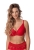 Biustonosz push-up koronkowy Mefemi Nipplex Laura czerwony