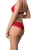 Brazyliany z haftem Mefemi Nipplex Laura czerwony