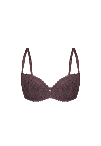 Biustonosz push-up koronkowy Mefemi Nipplex Veronica śliwka – ujęcie 2