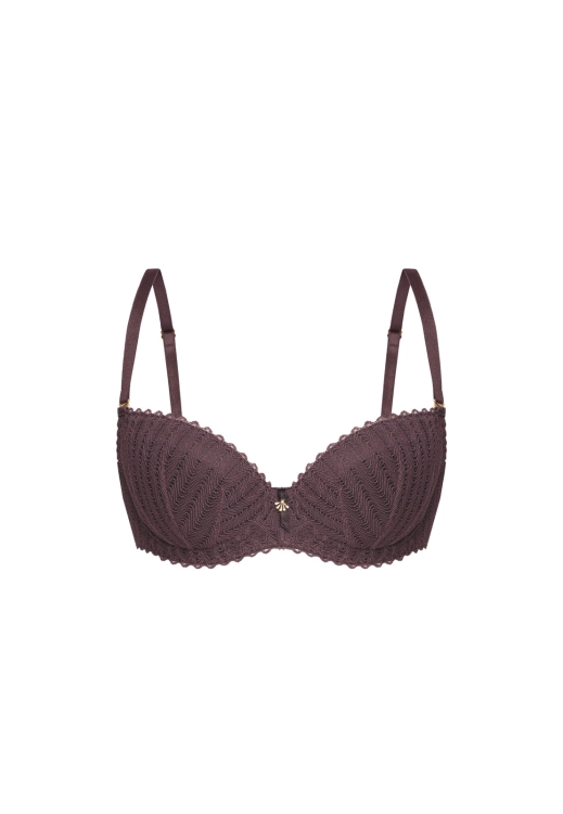 Biustonosz push-up koronkowy Mefemi Nipplex Veronica śliwka – ujęcie 2